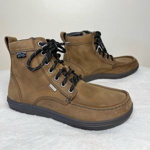 Lems Boots Weathered Umber Brown Leather Lightweight Waterproof Unisex Size 8